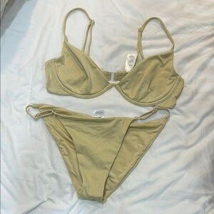 Onia Metallic Gold Bikini Set